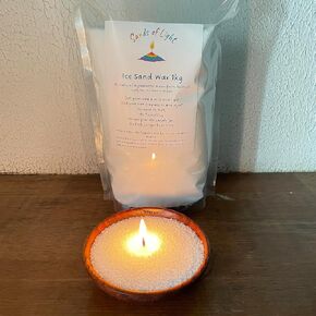 Ice Sand Candle Wax 1Kg White. Wax Granules for Candle Making Without The Need for Melting, Pour, Add Wick and Light. Wicks Not Included.