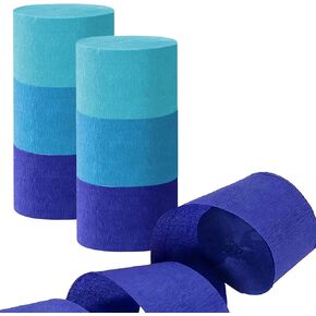 Capesaro Green Crepe Paper Streamers - 6 Rolls Party Streamers for Various Festival Party Decorations