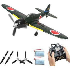 RC Airplane 4 Channel Romote Control Airplane Ready to Fly Zero Fighter 2.4Ghz RC Plane for Beginners,Kid,Adults with 6-Axis Gyro Stabilizer& One Key Aerobatic