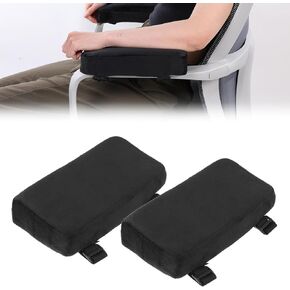 2 Pcs Office Chair Arm Pads, Soft & Comfortable Chair Arm Rest Pads, Elbow & Forearm Support, Memory Foam Arm Rest for Desk Chair & Gaming Chair Armrest Pads(Black)