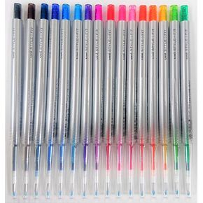 Uni-ball StyleFit Retractable Gel Ink Pen (UMN-139-05), Slim & Stylish Body, 0.5 mm, 16 Color Set