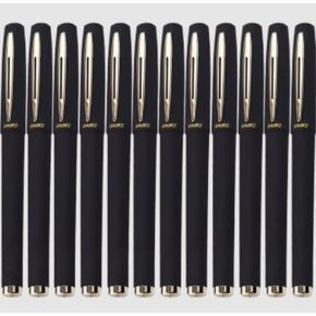 BaoKe Gel Ink Pens Rollerball Pens 0.5mm Medium Line, Box of 12 Pack, PC1828A (Black)
