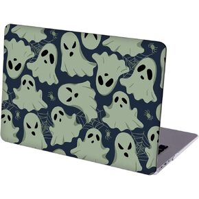 Case Compatible with MacBook Pro 13 inch, Hard Protective Shell with Keyboard Cover (M1 A2338 A2289 A2251 A2159 A1989 A1706 A1708, 2016-2020 Release) - Halloween Ghost and Spider