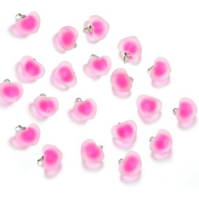 LUBINGSHINE 40Pcs Frosted Acrylic Pendant Charms Bulk Acrylic Dangle Charms for DIY Jewelry Making Necklace Bracelet Craft Supplies