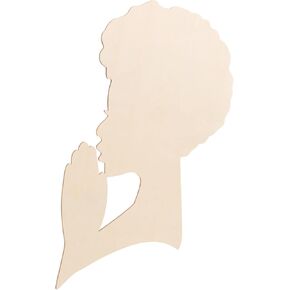 African Girl Wooden Cutout DIY Wooden Template Mother and Child Wreath DIY Template Head Wooden Silhouette for DIY Mothers Day Present Crafts Wreath Door Sign