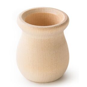 Pinehurst Crafts Unfinished Wooden Bean Pot Candle Cup, Great for Candlestick, Honey Pot or Flower Pot, 1-5/8 Inch Tall (7/8" Hole), Pack of 4