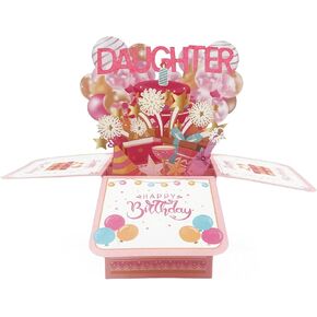 Asmallgf Happy Mom Birthday Popup Card from Daughter Son, Personalized Birthday Gifts for Mom, Bday Decorations for Step Mother