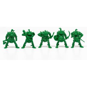 Creature Mini Action Figure Playset- Orcs Mutants 2 ʺ Fantasy Figures - XL 1/32nd Scale DND 5 pcs Characters Accessories RPGs and Soldiers