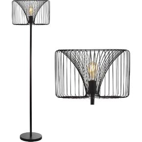 JONATHAN Y JYL6105A Gridley 61" Metal LED Floor Lamp, Contemporary, Transitional, Modern, Industrial Style, Office, Living Room, Family Room, Dining Room, Bedroom, Hallway, Foyer, Black