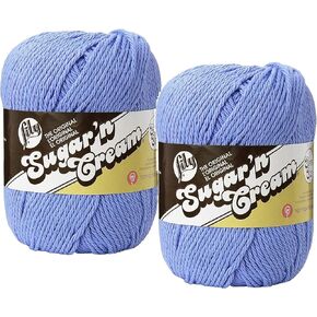 Lily Sugar 'N Cream Super Size Yarn 100% Cotton 4 oz Cornflower Set of 22