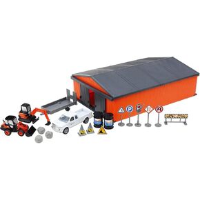 Kubota Construction Vehicle Playset w/ Shed