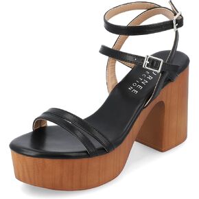 Journee Collection Womens EMERYNN Strappy Open Toe Block Heels