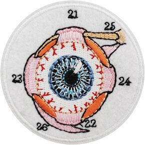 Cute-Patch Eye Embroidered Iron on Patch Ophthalmologist Eye Doctor Punk Goth Gothic Gifts