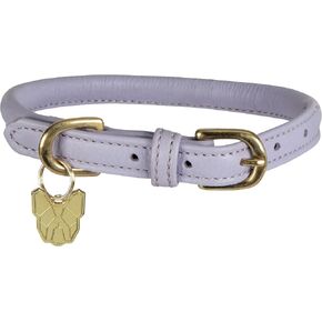 Digby & Fox Rolled Leather Dog Collar (Medium/Long, Black) in Saudi Arabia
