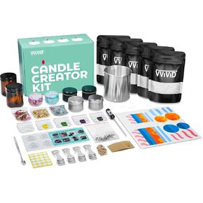 VViViD Candle Making Kit Deluxe Edition, Full DIY Starter-to-Professional Set, Wax, Jars, Tins, Dyes and More
