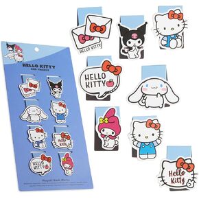 Hello Kitty Magnetic Bookmark Page Clip, School University Cute Reading Gifts (Blue 8 Pack)