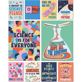 S&O Large Science Posters for Classroom Elementary School - Science Classroom Decor - Science Classroom Posters High School Classroom Decor - Science Decor Inspirational Posters for Classroom - 10PC