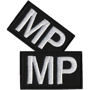 Vmcoatdu 2 قطعة MP تصحيح الشرطة العسكرية Brassard الجيش التكتيكي OCP المعنويات المطرزة شارة شعار مع هوك وحلقة زين بقع