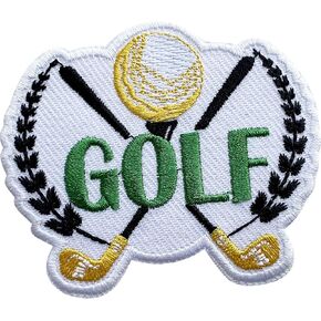 GOLF Patch, Sew On Iron On Embroidery Patches for Clothes Backpacks Hats Jeans Bags, Embroidered Patches, Golf Aesthetic Patches, DIY Iron On Patch for Golfers, Gift for Golf Lovers