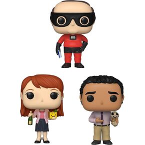 Funko TV: POP! The Office Collectors Set 4 - Erin with Happy Box & Champagne, Kevin as Dunder Mifflin Superhero, Oscar with Scarecrow Doll