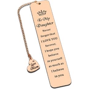 Sentimental Easter Gift for Daughter from Mom - to My Daughter Inspirational Bookmark for Daughter Step Daughter in Law Birthday Graduation Gift for Daughter from Mom Easter Basket Stuffers for Girls