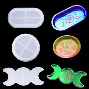 iSuperb 4 pcs Resin Organizer Shelf Molds for Making 3 Layer 5 Layer 7 Layer Storage Rack Epoxy Resin Casting Silicone Molds for DIY Storage Organizer