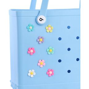 8 Colors Flower Charms Accessories for Bogg Bag and Simply Southern Tote,Inserts Beach Bag Decorative Accessories