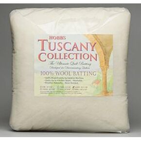 Hobbs Bonded Fibers Tuscany Wool Queen Batting, Natural
