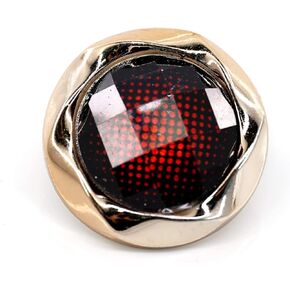 20 pcs Red Dot Matrix Clear Beveled Cut Acrylic Sewing Shank Buttons for Coats -25mm -1"