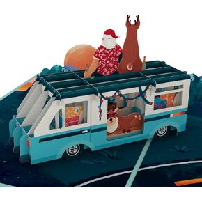 بطاقة Lovepop Christmas Pop-Up لها وله - بطاقات تهنئة للعطلات ثلاثية الأبعاد - مدفأة مريحة مقاس 5 × 7 بوصة - تتضمن بطاقة ملاحظات فارغة ومظروف
