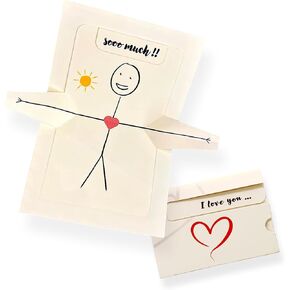 Romantic Gifts for Him - Cute I Love You Sooo Much Pop Up Card - Anniversary Card for Couple - Wedding, Valentine's Day Gifts for Wife, Husband - Adorable Keepsake Boyfriend Gifts, Girlfriend Gifts
