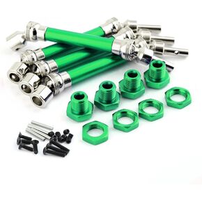 4X Front Rear Driveshafts Axles #45 Steel Drive Shaft for Arrma Typhon 3S BLX Typhon Mega550 Upgrade Parts (Green)