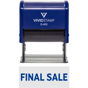Basic Final Sale Self-Inking Office Rubber Stamp (Blue) - X-Large