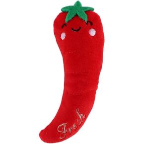 Cute Red Chili Cat Mint Toy, Vegetable Shaped Cat Chew Toy Kitten Teeth Bite Toy, Funny Catnip Pillows Pet Interactive Toy Plush Cat Catnip Toys Catnip Toys