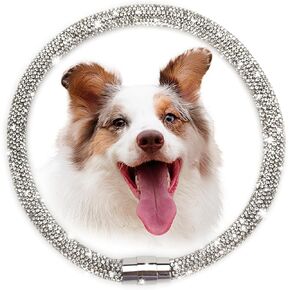 Diamond Collar for Dogs Diamond Dog Dollar with Full Rhinestones Design Dog Necklace Pet Jewelry for Medium Large Dogs 18 inch