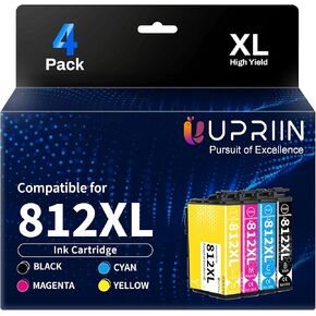 Compatible for 702XL Black Ink Cartridge Multipack Remanufactured Replacement for Epson 702 702XL T702XL Ink Cartridge Compatible for Workforce Pro WF-3720 WF-3730 WF-3733 (2 Black)