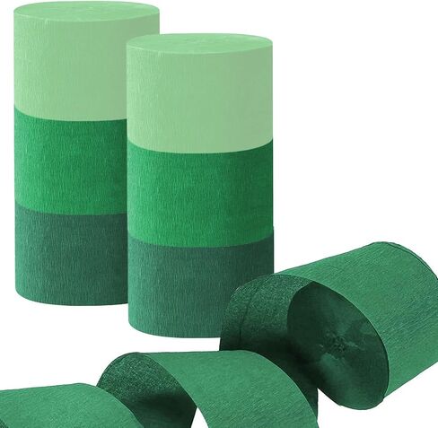 Capesaro Green Crepe Paper Streamers - 6 Rolls Party Streamers for Various Festival Party Decorations in Kuwait