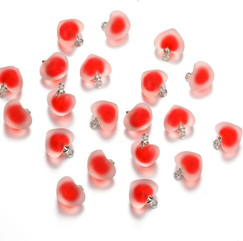 LUBINGSHINE 40Pcs Frosted Acrylic Pendant Charms Bulk Acrylic Dangle Charms for DIY Jewelry Making Necklace Bracelet Craft Supplies in Saudi Arabia