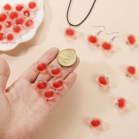 LUBINGSHINE 40Pcs Frosted Acrylic Pendant Charms Bulk Acrylic Dangle Charms for DIY Jewelry Making Necklace Bracelet Craft Supplies in Saudi Arabia