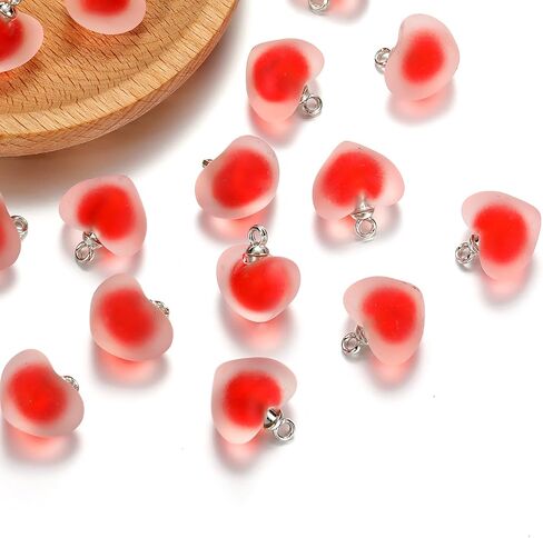 LUBINGSHINE 40Pcs Frosted Acrylic Pendant Charms Bulk Acrylic Dangle Charms for DIY Jewelry Making Necklace Bracelet Craft Supplies in Saudi Arabia