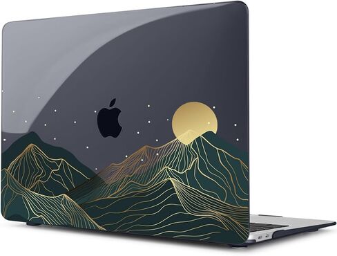 Teryeefi Compatible with MacBook Air 13 inch Case 2015 2017 Release Model A1466/A1369, Plastic Hard Shell Case & Keyboard Cover Skin & Screen Protector for Old Version Air 13.3", Green Leaf in Kuwait