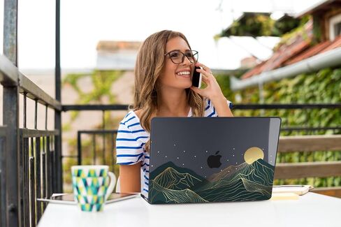 Teryeefi Compatible with MacBook Air 13 inch Case 2015 2017 Release Model A1466/A1369, Plastic Hard Shell Case & Keyboard Cover Skin & Screen Protector for Old Version Air 13.3", Green Leaf in Kuwait