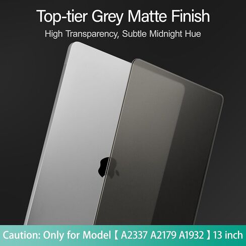حافظة Tuiklol لجهاز MacBook Air 13 بوصة 2022 2020 2019 2018 إصدار M1 A2337 A2179 A1932، حافظة كمبيوتر محمول صلبة من البلاستيك لشاشة Retina ومعرف اللمس مع غطاء MacBook Air 13.3 بوصة، شفاف in Saudi Arabia