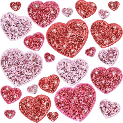 24 Pcs Sequin Star Iron on Patches in 4 Sizes Embroidered Decorative Shiny Stars Patches for Clothing Bags Jackets Jeans Hats Backpacks Costume Accessory（Sliver, Star） in Saudi Arabia