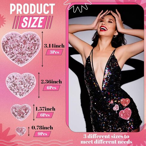 24 Pcs Sequin Star Iron on Patches in 4 Sizes Embroidered Decorative Shiny Stars Patches for Clothing Bags Jackets Jeans Hats Backpacks Costume Accessory（Sliver, Star） in Saudi Arabia