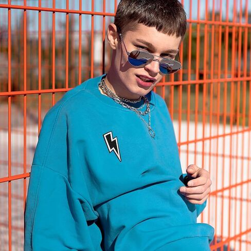 40 قطعة من مكواة البرق السوداء على رقعة، رقع مطرزة من نسيج صاعقة البرق، خياطة على زينة فلاش مطرزة لملابس سائقي الشاحنات وقبعة الجينز وأحذية الظهر وديكور الظهر in Kuwait