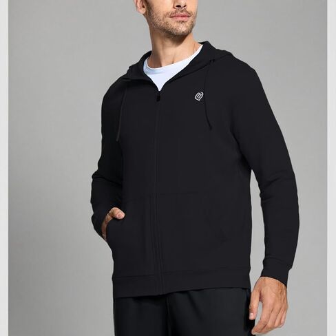 سترة VEBOON بغطاء للرأس للرجال من Athleisure سترة خريف سادة ناعمة بأكمام طويلة مع جيب in Kuwait