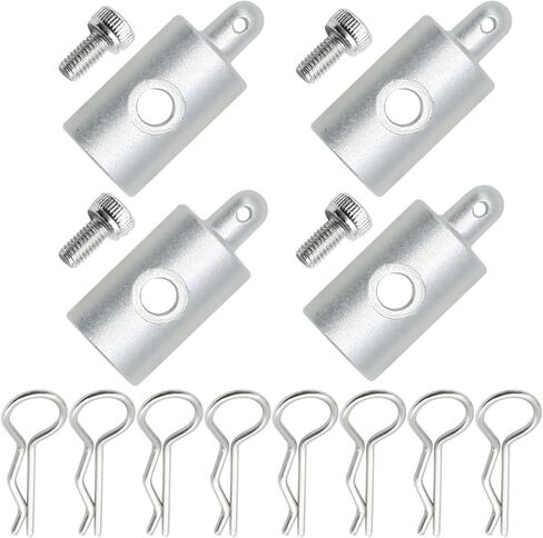 4Pcs Aluminum Attaching Body Mounts for Tamiya CW01 Chassis Lunch Box Midnight Pumpkin Upgrades Parts (Silvery) in Kuwait
