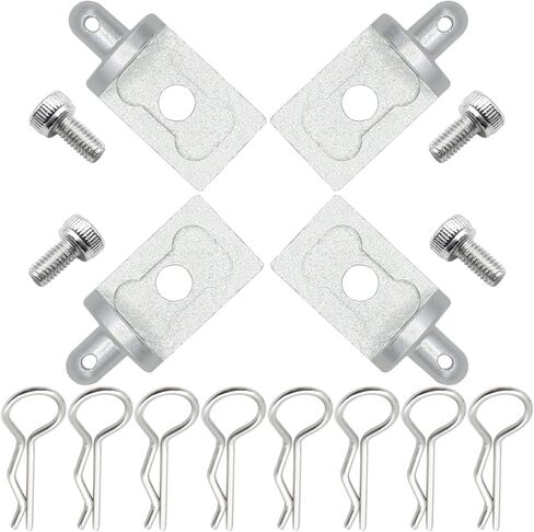 4Pcs Aluminum Attaching Body Mounts for Tamiya CW01 Chassis Lunch Box Midnight Pumpkin Upgrades Parts (Silvery) in Kuwait