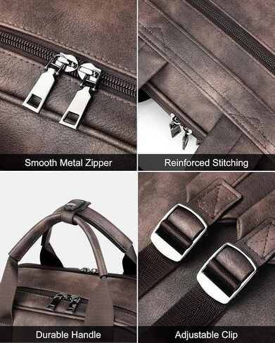 MASINTOR Leather Laptop Backpack for Women, Stylish Computer Backpack College Business Work Shoulder Bags Work and Travel Retro Green in Kuwait